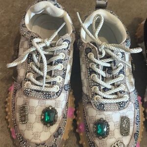 Stylish Kids Sneakers with Gem Accents